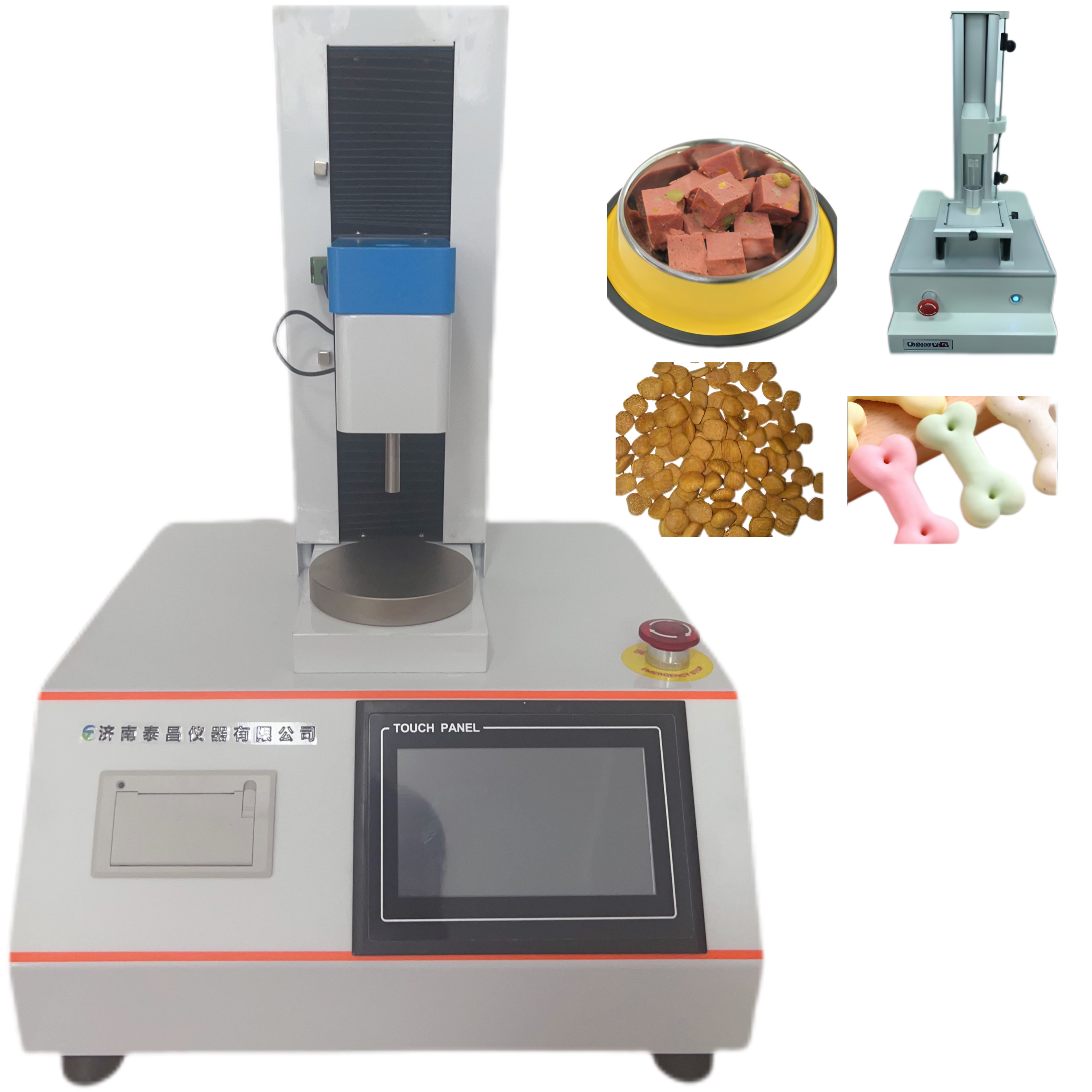 貓糧和狗糧的硬度 磨牙小饅頭的破裂強(qiáng)度 寵物餅干的硬度和脆性 潔齒棒的硬度、脆性和斷裂強(qiáng)度 果凍和布丁的彈性、Q 性 罐頭樣品或者香腸、火腿腸的硬度、彈性、回 復(fù)性、粘性和咀嚼性等指標(biāo)